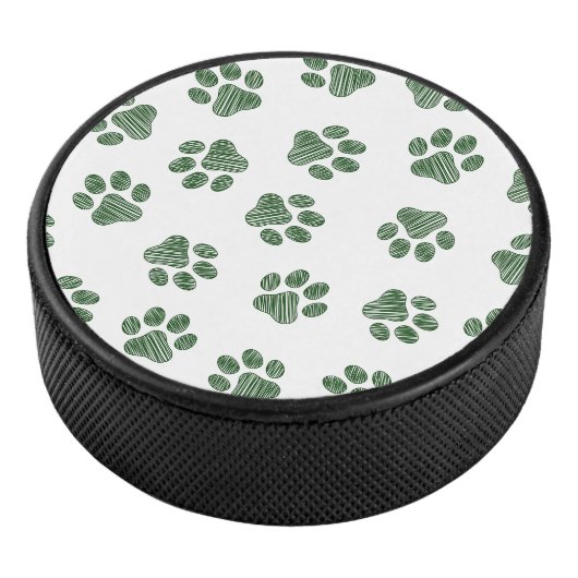 Doodle Paws, Hundepaws, grüne Paws Eishockey Puck (3/4)
