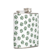 Doodle Paws, Hundepaws, grüne Paws Flachmann (Rechts)