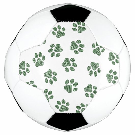 Doodle Paws, Hundepaws, grüne Paws Fußball (Vorderseite)