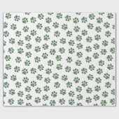 Doodle Paws, Hundepaws, grüne Paws Geschenkpapier (Flach)