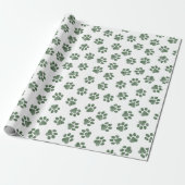 Doodle Paws, Hundepaws, grüne Paws Geschenkpapier (Ungerollt)