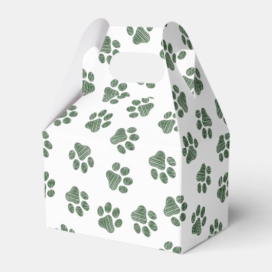 Doodle Paws, Hundepaws, grüne Paws Geschenkschachtel (Vorderseite)