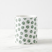 Doodle Paws, Hundepaws, grüne Paws Kaffeetasse (Mittel)