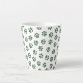 Doodle Paws, Hundepaws, grüne Paws Milchtasse (Vorderseite)