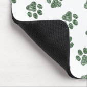 Doodle Paws, Hundepaws, grüne Paws Mousepad (Ecke)