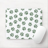 Doodle Paws, Hundepaws, grüne Paws Mousepad (Mit Mouse)