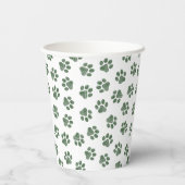 Doodle Paws, Hundepaws, grüne Paws Pappbecher (Rückseite)