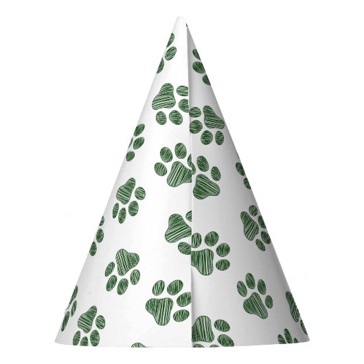 Doodle Paws, Hundepaws, grüne Paws Partyhütchen (Rückseite)