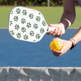 Doodle Paws, Hundepaws, grüne Paws Pickleball Schläger