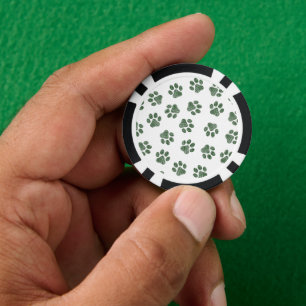 Doodle Paws, Hundepaws, grüne Paws Pokerchips