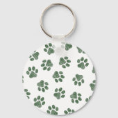 Doodle Paws, Hundepaws, grüne Paws Schlüsselanhänger (Vorderseite)