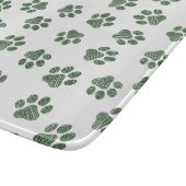 Doodle Paws, Hundepaws, grüne Paws Schneidebrett (Ecke)