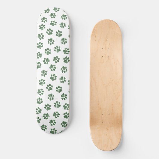 Doodle Paws, Hundepaws, grüne Paws Skateboard (Vorderseite)