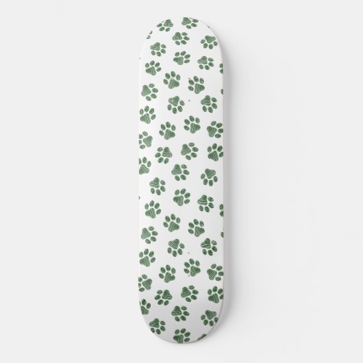 Doodle Paws, Hundepaws, grüne Paws Skateboard (Vorderseite)