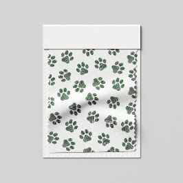 Doodle Paws, Hundepaws, grüne Paws Stoff