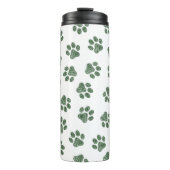 Doodle Paws, Hundepaws, grüne Paws Thermosbecher (Vorderseite)