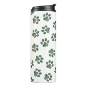 Doodle Paws, Hundepaws, grüne Paws Thermosbecher (Nach links gedreht)
