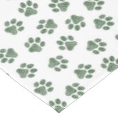 Doodle Paws, Hundepaws, grüne Paws Tischdecke (Schrägansicht)