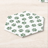 Doodle Paws, Hundepaws, grüne Paws Untersetzer (angewinkelt)
