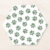 Doodle Paws, Hundepaws, grüne Paws Untersetzer (Vorderseite)