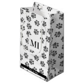 Doodle Paws, Hundepaws, Katzenpaws, schwarze Paws Kleine Geschenktüte (Vorderseite Schrägansicht)