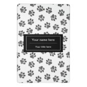Doodle Paws, Hundepaws, Katzenpaws, schwarze Paws Mini Klemmbrett (Rückseite)