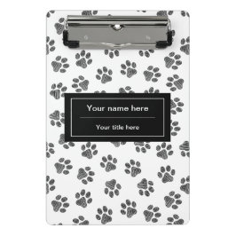 Doodle Paws, Hundepaws, Katzenpaws, schwarze Paws Mini Klemmbrett