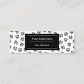 Doodle Paws, Hundepaws, Katzenpaws, schwarze Paws Mini Visitenkarte (Rückseite)