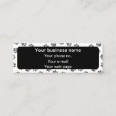 Doodle Paws, Hundepaws, Katzenpaws, schwarze Paws Mini Visitenkarte (Vorderseite)