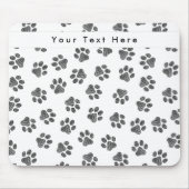 Doodle Paws, Hundepaws, Katzenpaws, schwarze Paws Mousepad (Vorne)