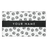 Doodle Paws, Hundepaws, Katzenpaws, schwarze Paws Namenschild (Vorderseite)