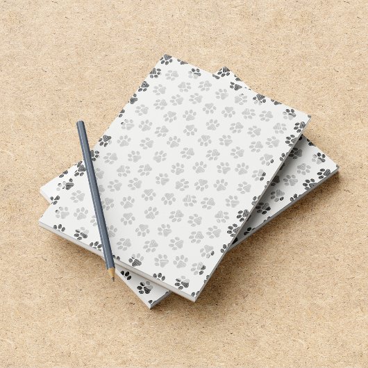 Doodle Paws, Hundepaws, Katzenpaws, schwarze Paws Notizblock