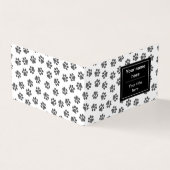Doodle Paws, Hundepaws, Katzenpaws, schwarze Paws Visitenkarten (Vorderseite)