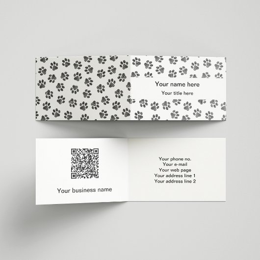 Doodle Paws, Hundepaws, Katzenpaws, schwarze Paws Visitenkarten