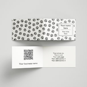 Doodle Paws, Hundepaws, Katzenpaws, schwarze Paws Visitenkarten