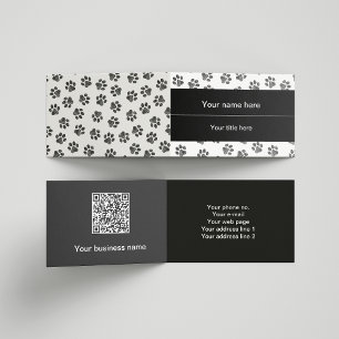Doodle Paws, Hundepaws, Katzenpaws, schwarze Paws Visitenkarten