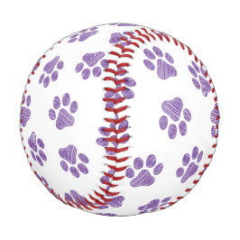 Doodle Paws, Hundepaws, Lila Paare Baseball
