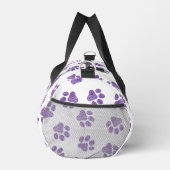 Doodle Paws, Hundepaws, Lila Paare Duffle Bag (Rechts)