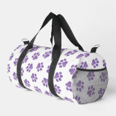 Doodle Paws, Hundepaws, Lila Paare Duffle Bag (Rechte Ecke)