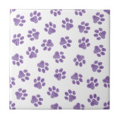 Doodle Paws, Hundepaws, Lila Paare Fliese (Vorderseite)