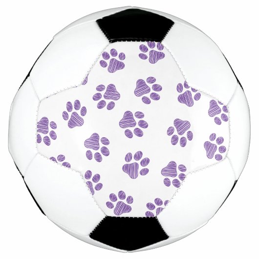 Doodle Paws, Hundepaws, Lila Paare Fußball (Vorderseite)