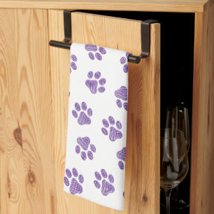 Doodle Paws, Hundepaws, Lila Paare Geschirrtuch