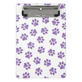 Doodle Paws, Hundepaws, Lila Paare Mini Klemmbrett