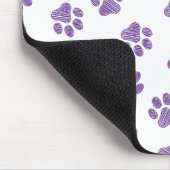 Doodle Paws, Hundepaws, Lila Paare Mousepad (Ecke)