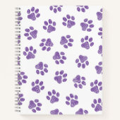 Doodle Paws, Hundepaws, Lila Paare Notizblock (Vorderseite)