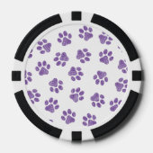 Doodle Paws, Hundepaws, Lila Paare Pokerchips (Vorderseite)