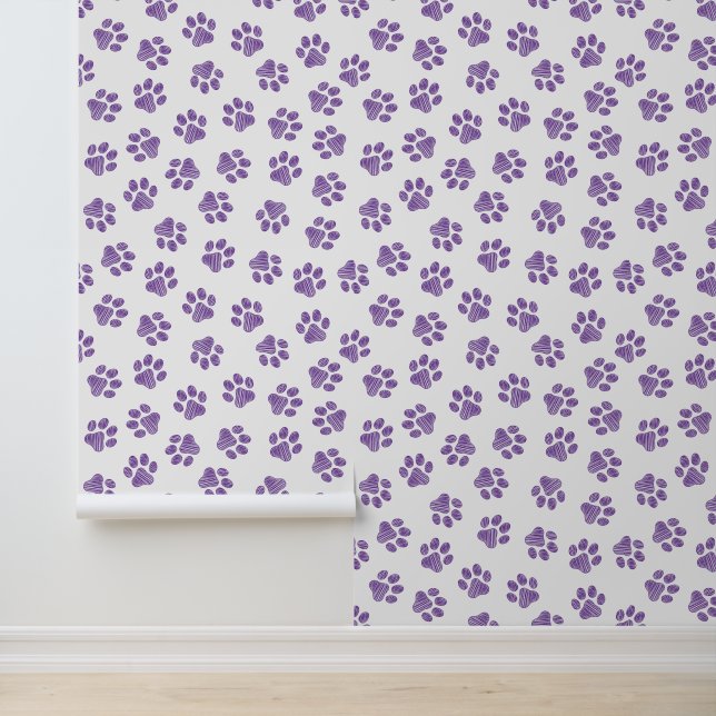 Doodle Paws, Hundepaws, Lila Paare Tapete (Anwendung)