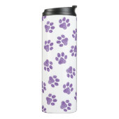 Doodle Paws, Hundepaws, Lila Paare Thermosbecher (Nach links gedreht)