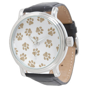 Doodle Paws, Hundepaws, orange Goldpaws Armbanduhr