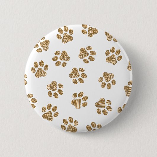 Doodle Paws, Hundepaws, orange Goldpaws Button (Vorderseite)